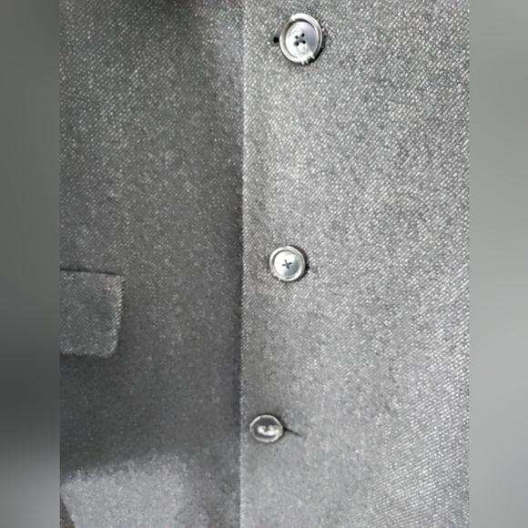 Macy's Jacobson’s Long Overcoat Men's Large Black Wool coat Winter Jacket EUC - Picture 7 of 13